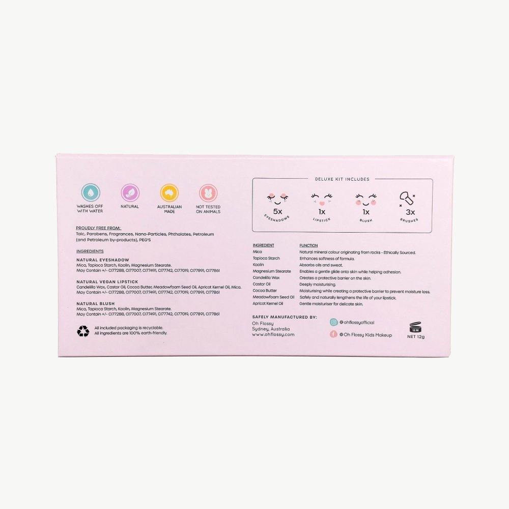 Oh Flossy 天然無毒兒童豪華彩妝套組-細節圖4