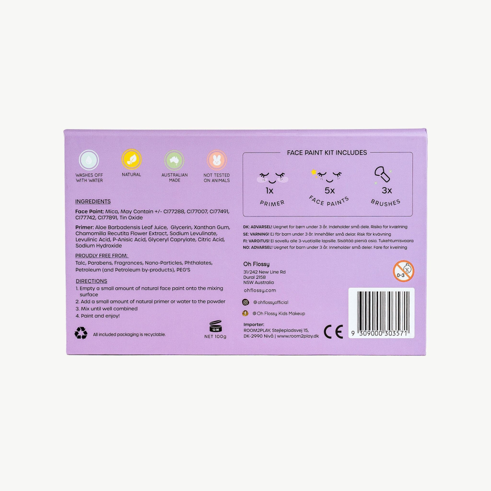 Oh Flossy 天然無毒兒童魔法花園臉部彩繪套組-細節圖4