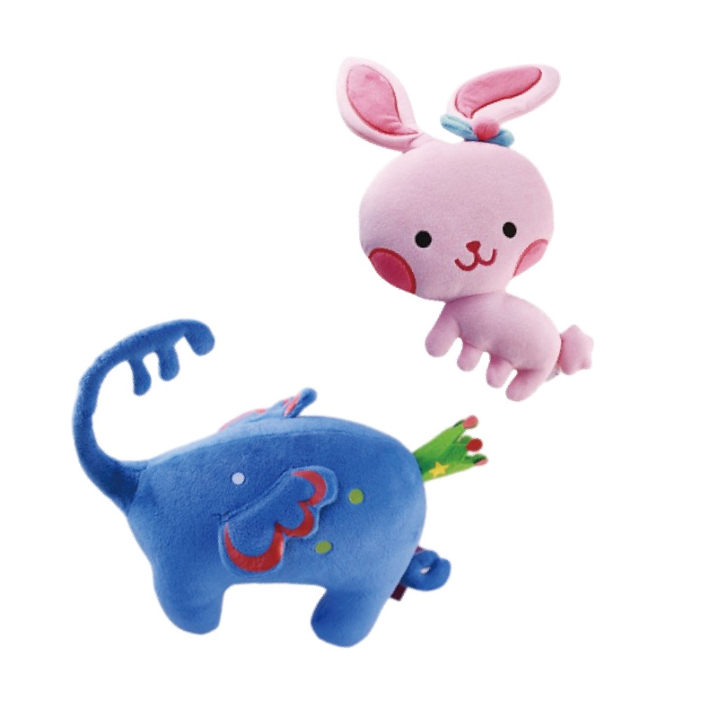 小象玩偶＋兔玩偶