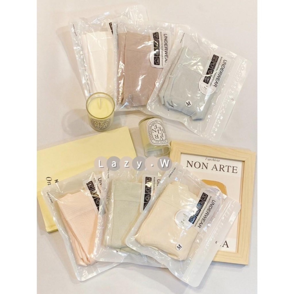 ★Lazy.W✰ 暖綿綿手感純棉內褲 純棉底襠 獨立包裝 彈力親膚 舒適透氣 無痕內褲 中腰內褲 純棉內褲 女生內褲-細節圖3