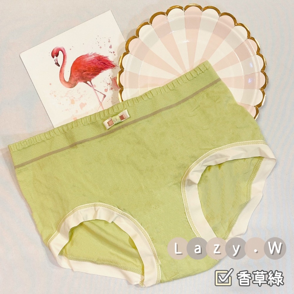 ★Lazy.W✰ 甜美撞色無痕內褲2.0 艾草纖維底襠 獨立包裝 軟糯高彈 溫熱淨化 無痕內褲 中腰內褲 女生內褲-規格圖3