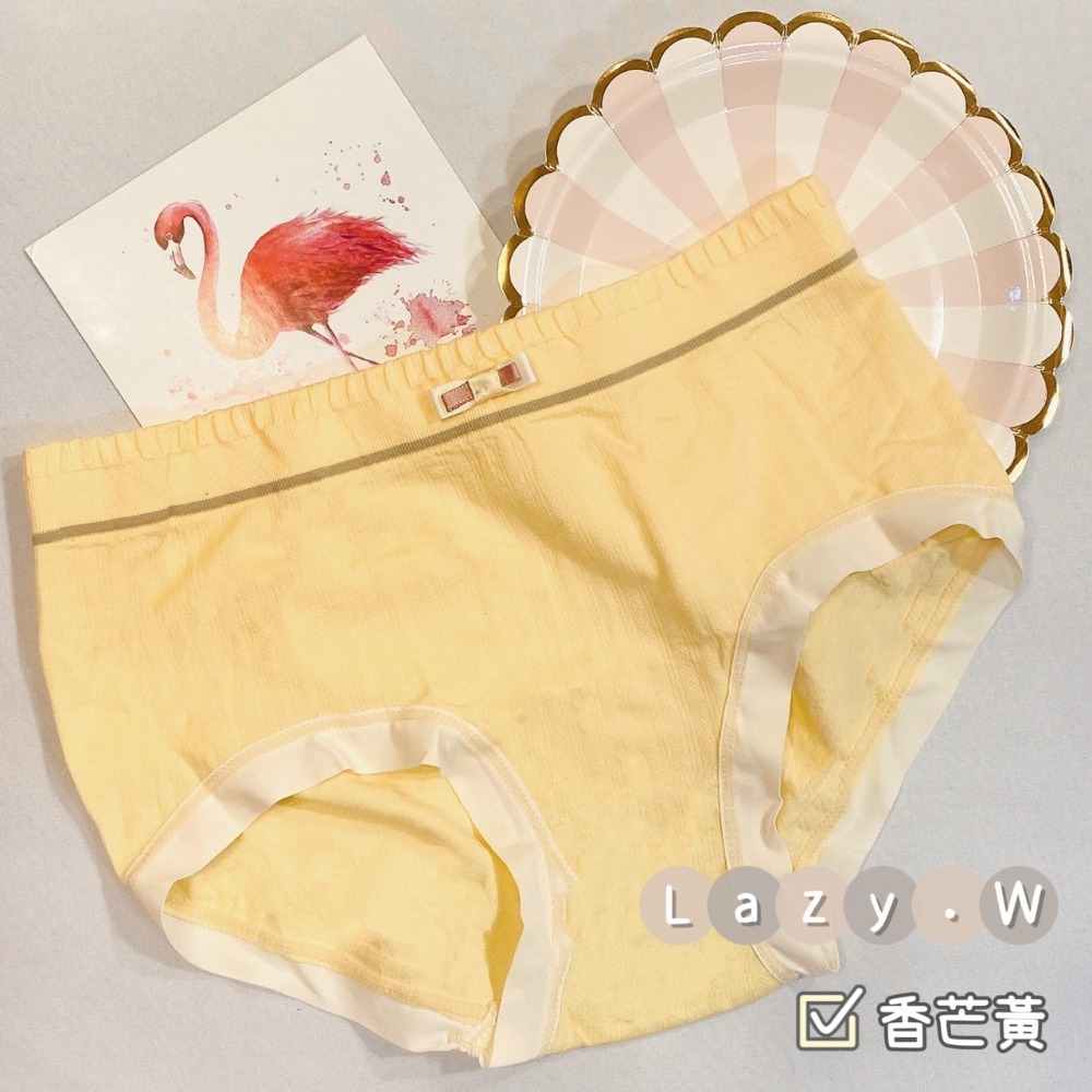 ★Lazy.W✰ 甜美撞色無痕內褲2.0 艾草纖維底襠 獨立包裝 軟糯高彈 溫熱淨化 無痕內褲 中腰內褲 女生內褲-規格圖3