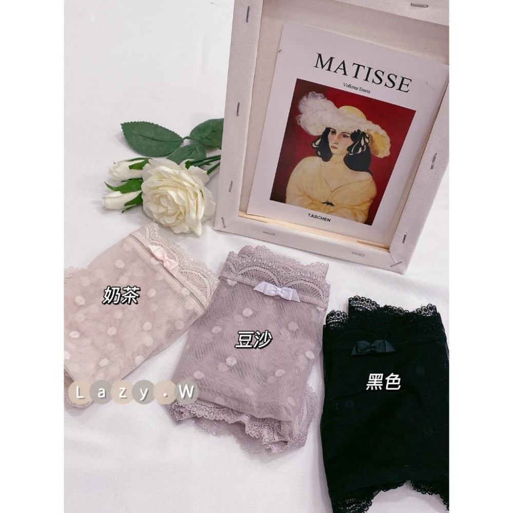 ★Lazy.W✰ 性感網紗圓點蕾絲內褲 純棉底檔 獨立包裝 親膚包臀 蕾絲內褲 性感內褲 高腰內褲 女生內褲 三角褲-細節圖2