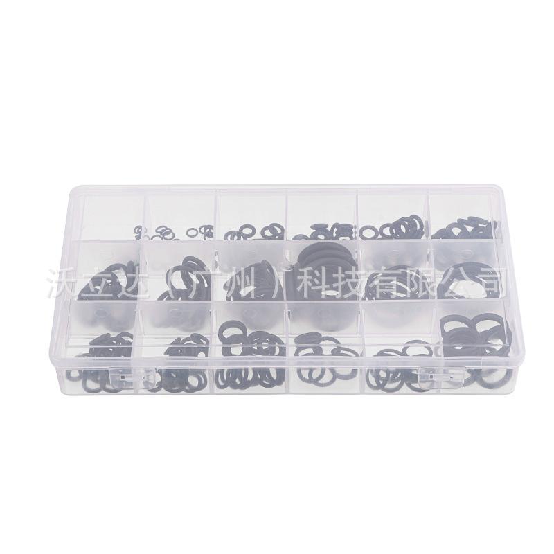 極光商城-270pcs盒裝黑色橡膠圈O型圈丁腈橡膠圈防水密封圈耐高溫+帶鑷子-細節圖5