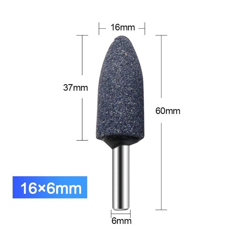 極光商城-棕剛玉帶柄砂輪磨頭橢圓圓柱磨頭金屬打磨電磨機拋光除鏽打磨頭-細節圖2