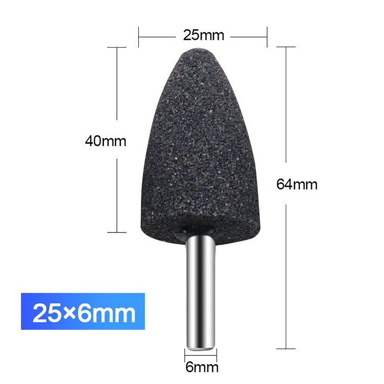 極光商城-棕剛玉帶柄砂輪磨頭橢圓圓柱磨頭金屬打磨電磨機拋光除鏽打磨頭-細節圖5