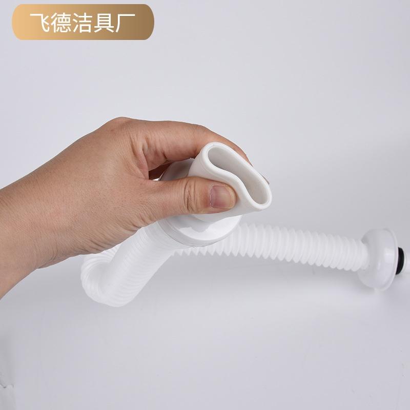 極光商城-膠頭透明面盆下水器洗手盆下水管防臭排水管面盆洗臉盆下水器-細節圖6