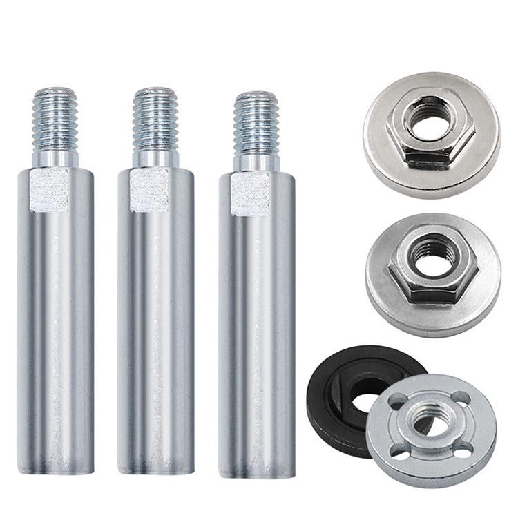 極光商城-砂輪機100型角磨機加長桿連接桿延長桿改裝加長軸配件螺絲軸轉接桿壓板-細節圖7
