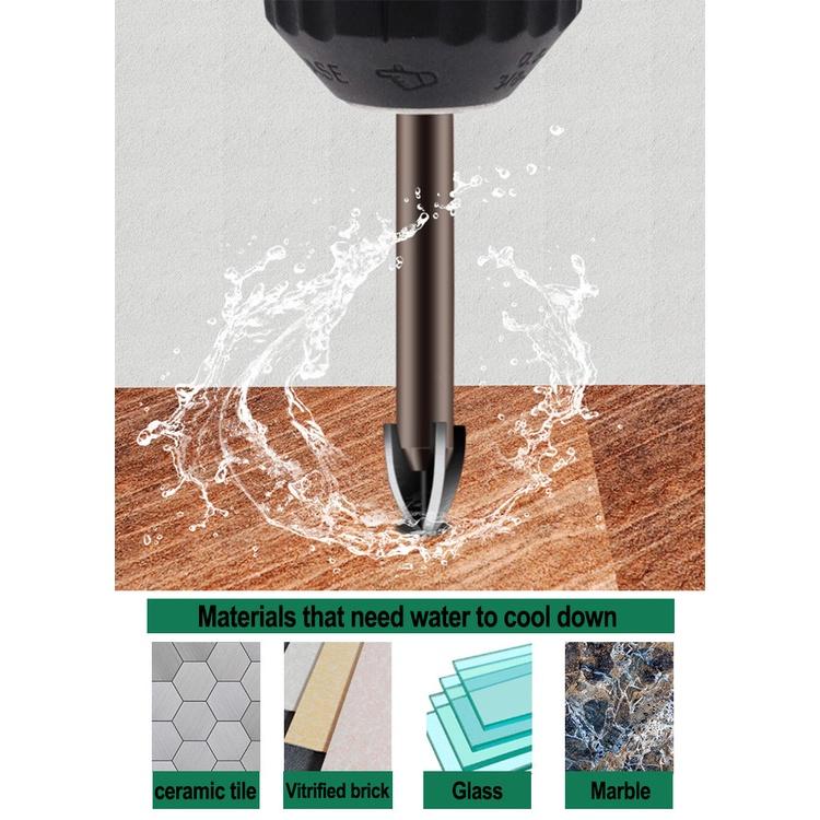 極光商城-六角十字瓷磚鑽頭玻璃陶瓷混凝土水泥牆開孔器合金三角鑽頭-細節圖2