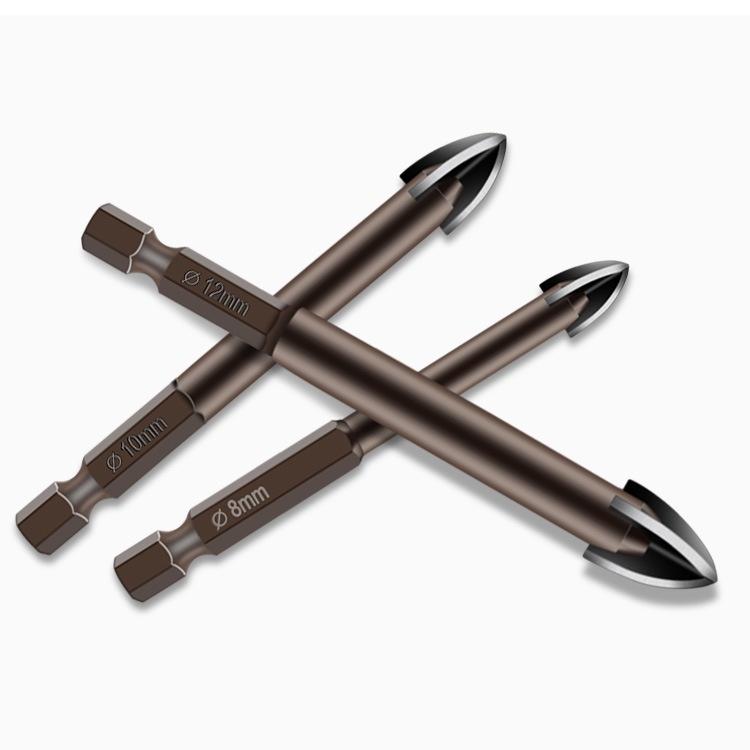 極光商城-六角十字瓷磚鑽頭玻璃陶瓷混凝土水泥牆開孔器合金三角鑽頭-細節圖5