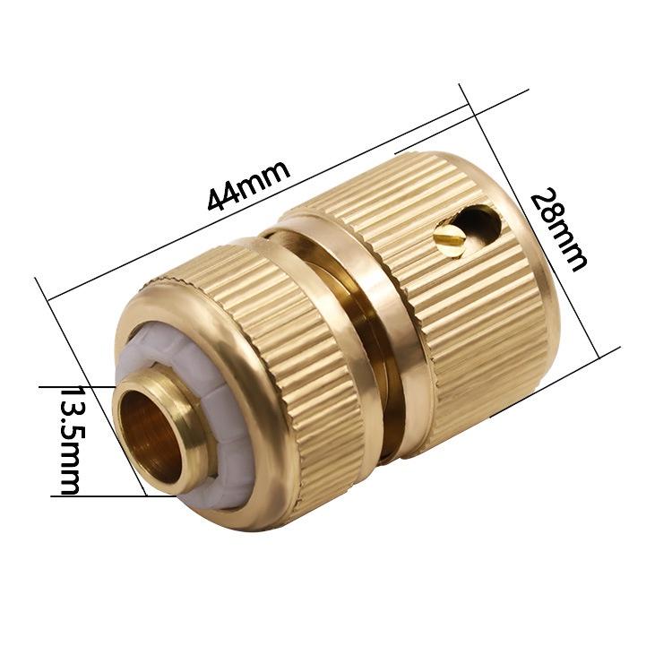 極光商城-水槍適配快接頭園林工具接頭鋁鍍銅4分通水快接頭水槍水管連接頭-細節圖3