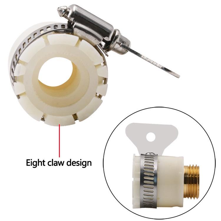 極光商城-水龍頭台盆轉換接頭三合一鋁合金鍍銅接頭洗車水槍4分接頭-細節圖7