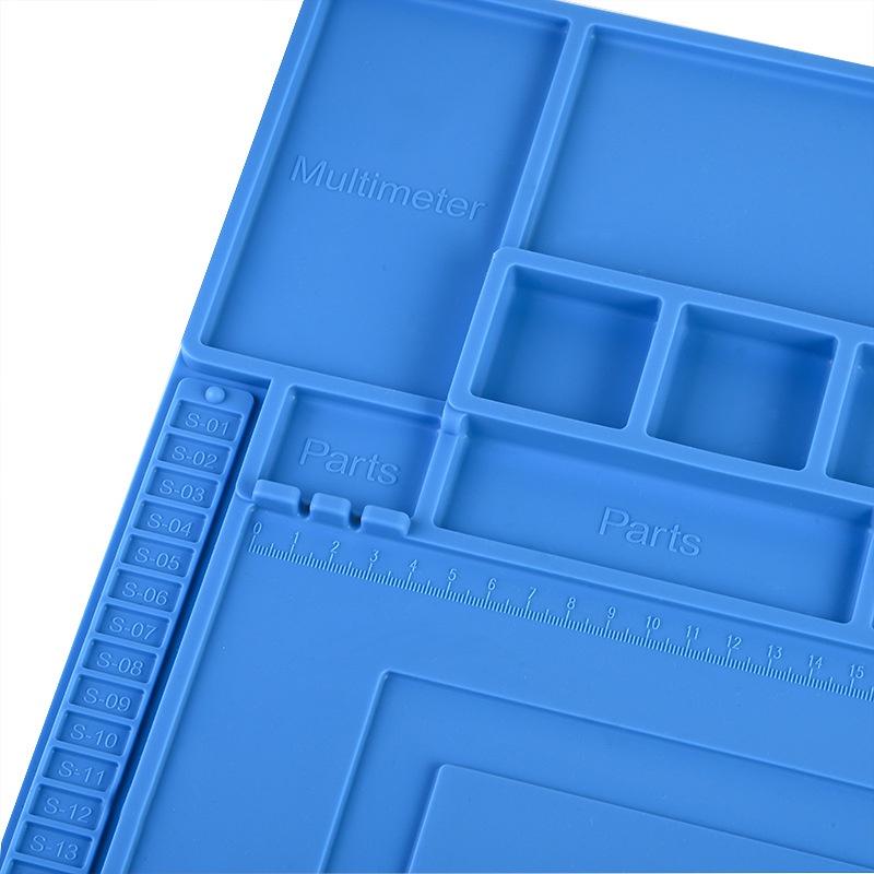 極光商城-手機電腦維修台工作墊耐高溫大矽膠墊隔熱墊風槍烙鐵大焊接桌墊-細節圖3