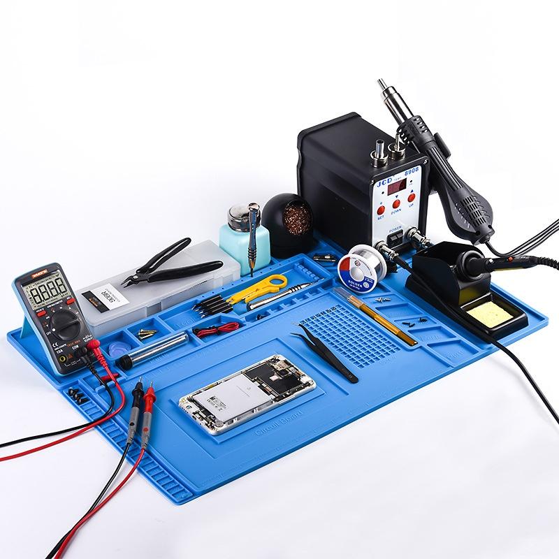 極光商城-手機電腦維修台工作墊耐高溫大矽膠墊隔熱墊風槍烙鐵大焊接桌墊-細節圖7