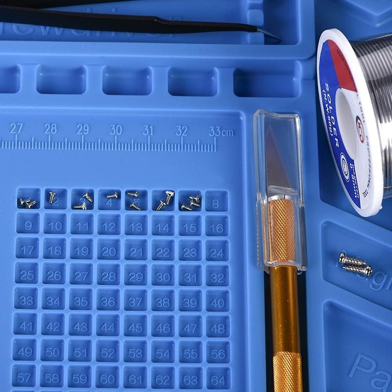 極光商城-手機電腦維修台工作墊耐高溫大矽膠墊隔熱墊風槍烙鐵大焊接桌墊-細節圖8