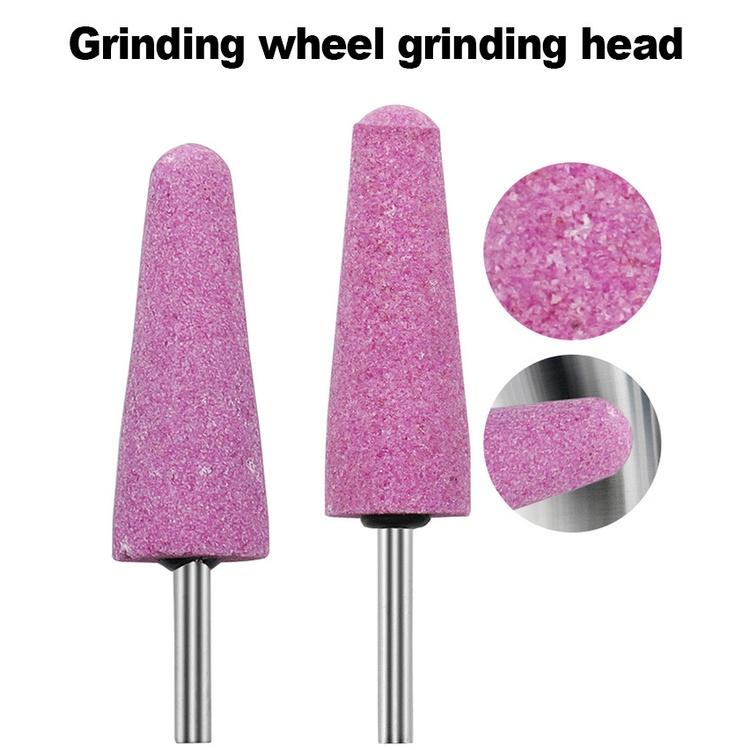 極光商城-紅剛玉磨頭6mm柄徑圓錐形砂輪磨頭金屬打磨電磨機拋光除鏽-細節圖6