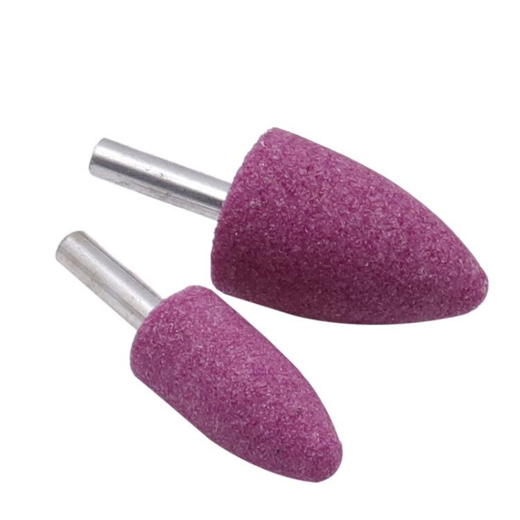 極光商城-紅剛玉磨頭6mm柄徑圓錐形砂輪磨頭金屬打磨電磨機拋光除鏽-細節圖7