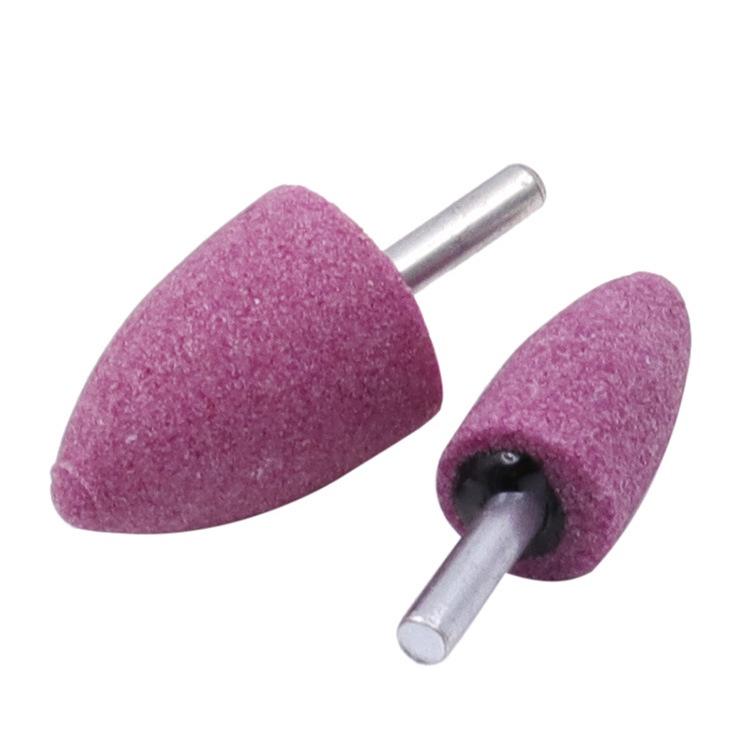 極光商城-紅剛玉磨頭6mm柄徑圓錐形砂輪磨頭金屬打磨電磨機拋光除鏽-細節圖8