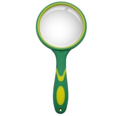 極光商城-老花兒童閱讀看報手持式放大鏡帶孔可懸掛彩色橡膠手柄10倍放大鏡-細節圖8