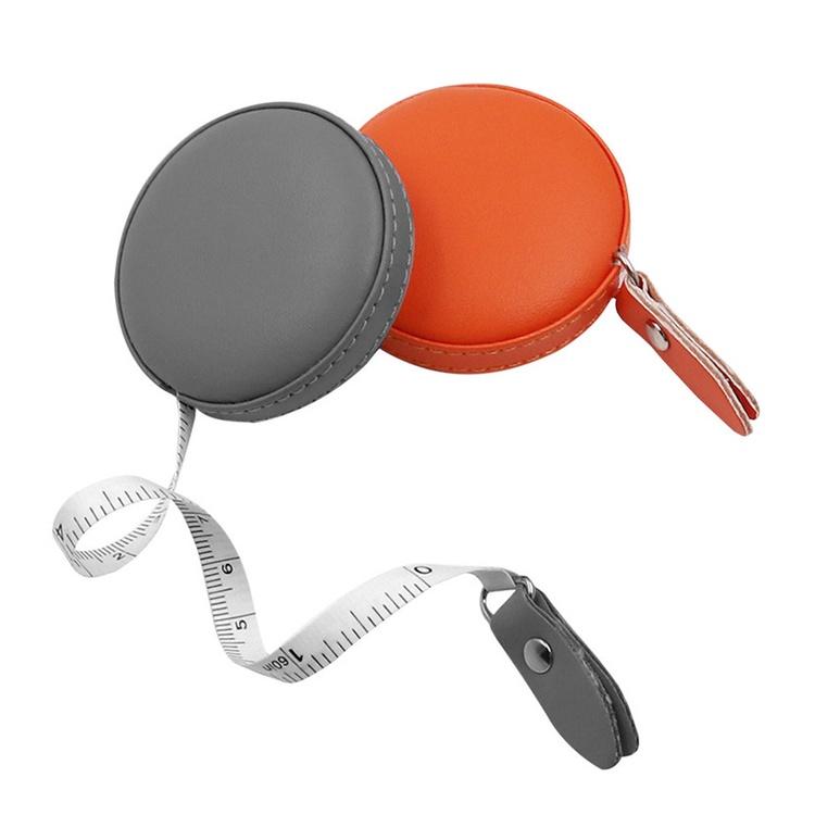 極光商城-便攜皮革圓形捲尺馬卡龍色迷你小捲尺量三圍腰胸圍軟尺子服裝皮尺-細節圖9