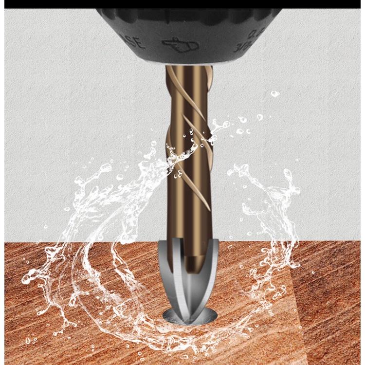 極光商城-六角柄螺旋槽十字合金鑽頭陶瓷四刃鑽頭玻璃瓷磚鑽頭鑽玻化磚-細節圖5