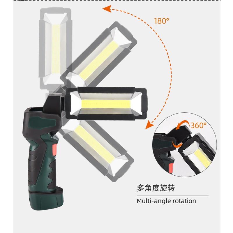 極光商城-包膠COB工作燈帶強磁吸修車燈手握可折疊LED多功能檢修車載應急燈-細節圖3