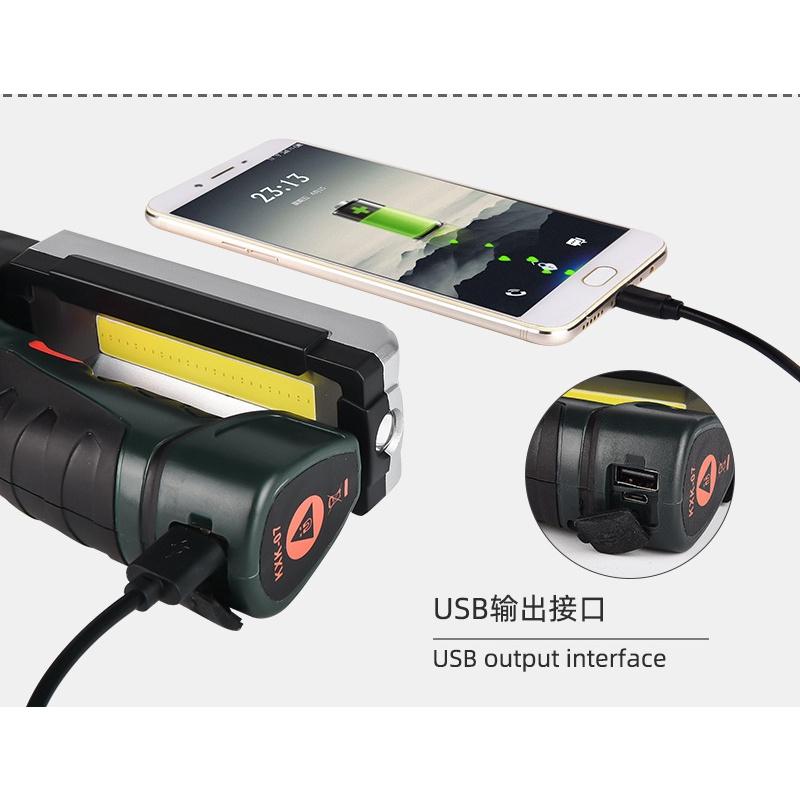 極光商城-包膠COB工作燈帶強磁吸修車燈手握可折疊LED多功能檢修車載應急燈-細節圖8