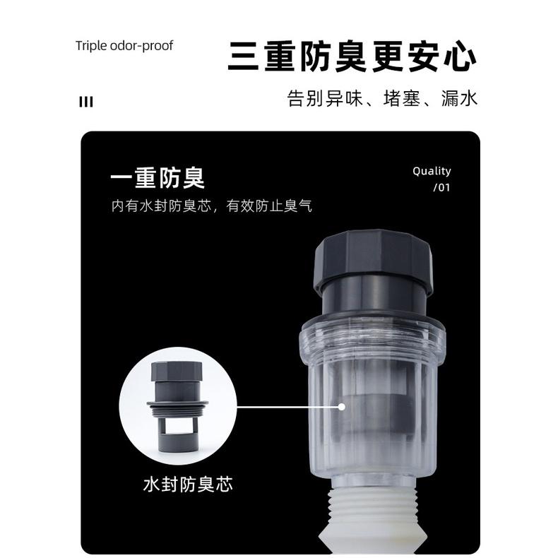 極光商城-洗手盆下水管防臭排水管塑料軟管洗臉盆衛生間面盆台盆下水器配件-細節圖4