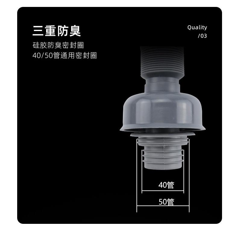極光商城-洗手盆下水管防臭排水管塑料軟管洗臉盆衛生間面盆台盆下水器配件-細節圖7