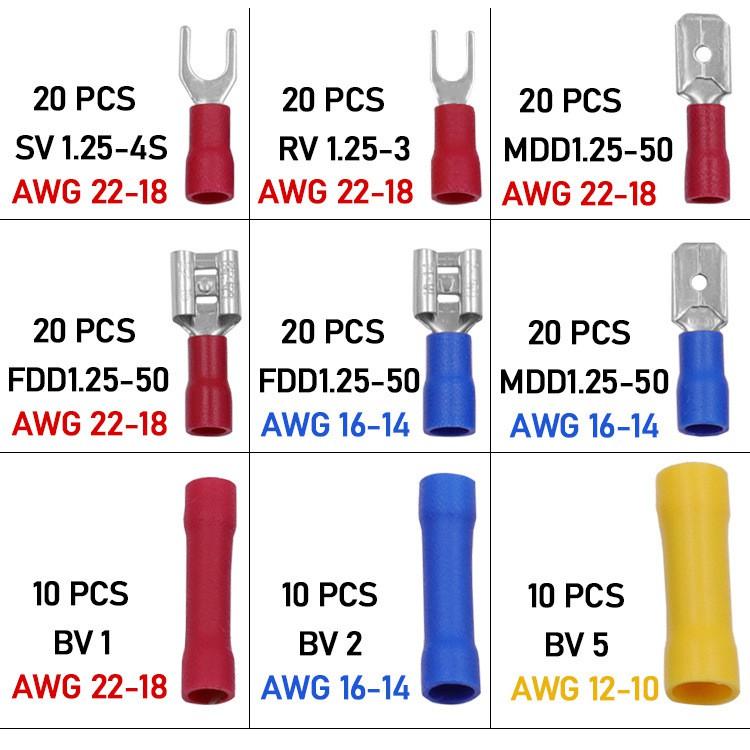 極光商城-盒裝冷壓接線端子300pcs組合端子電纜高頻連接端子-細節圖4