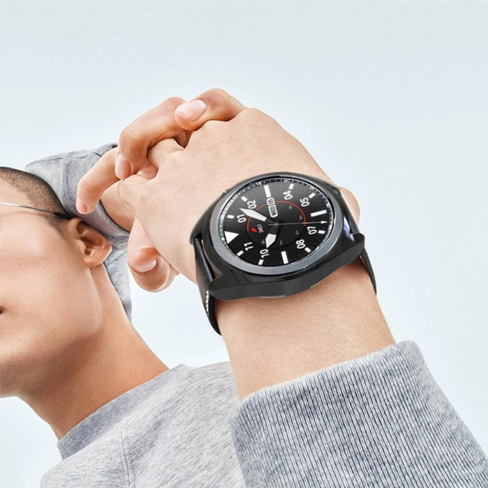 極光商城-三星Galaxy watch 3 41mm/45mm錶殼半包tpu電鍍防摔保護套-細節圖2