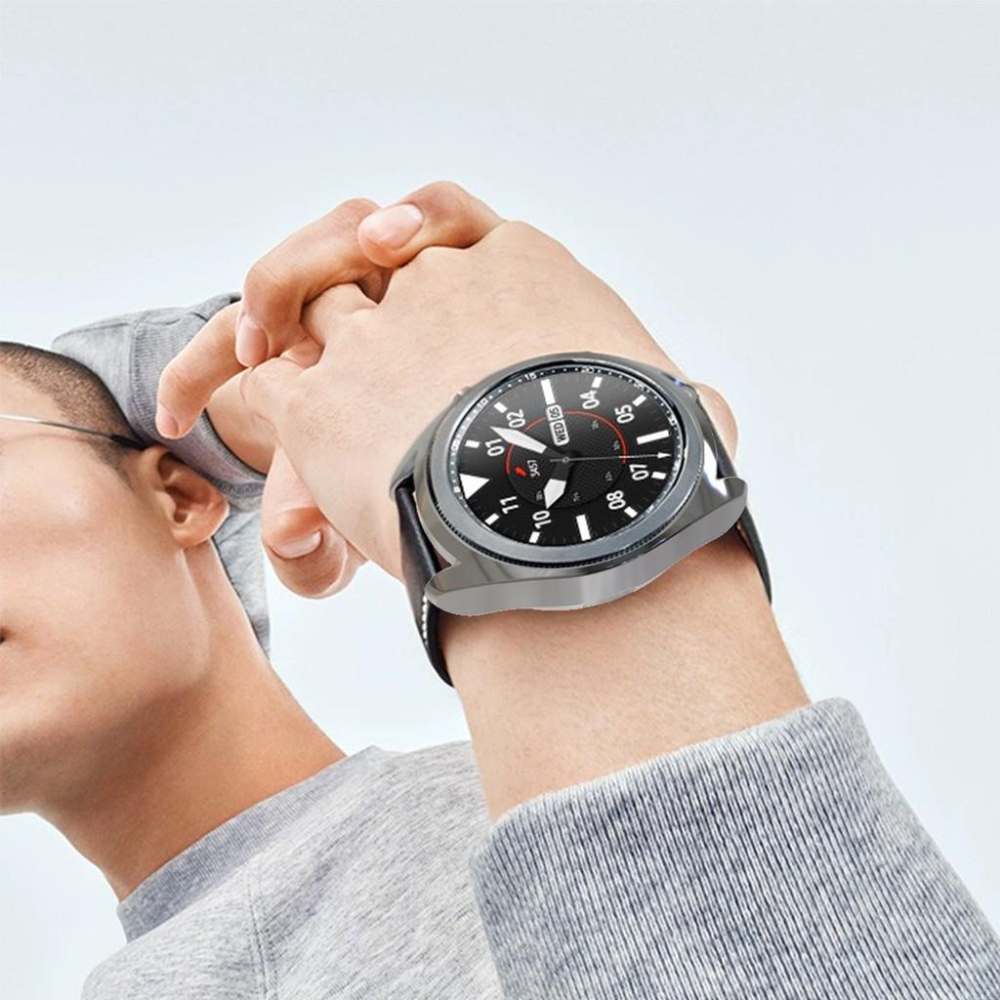 極光商城-三星Galaxy watch 3 41mm/45mm錶殼半包tpu電鍍防摔保護套-細節圖3