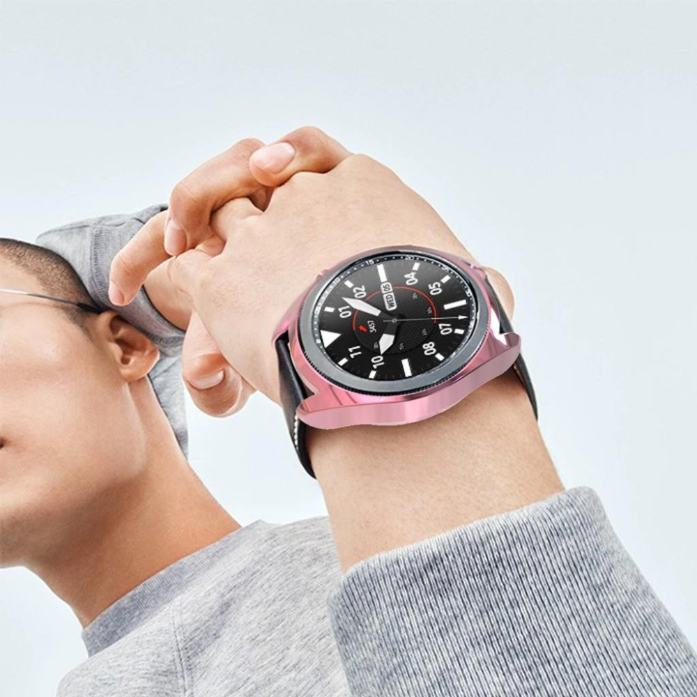 極光商城-三星Galaxy watch 3 41mm/45mm錶殼半包tpu電鍍防摔保護套-細節圖5