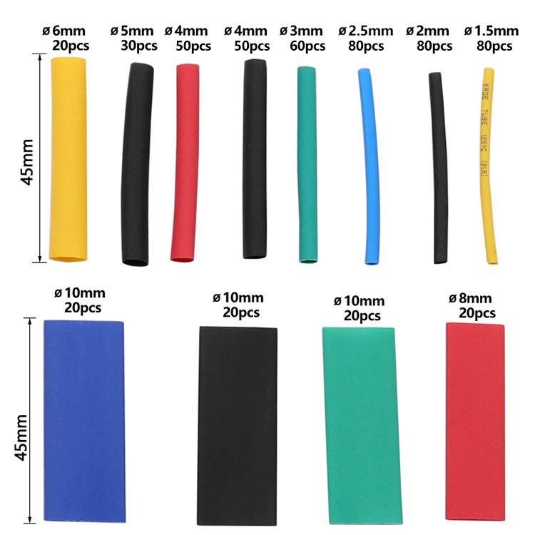 極光商城-熱縮管套裝絕緣套管電工膠布家用DIY組合裝彩色收縮套管-細節圖8