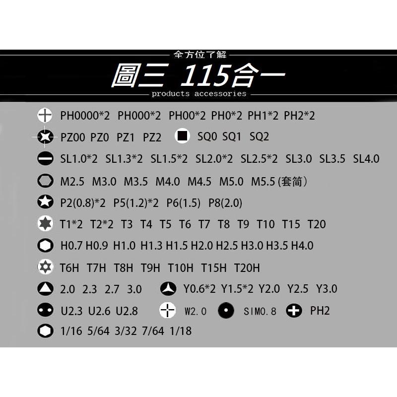 極光商城-iphone三星手機115合一鐘表拆機工具盒鉻釩鋼多功能組合螺絲起子套裝五金-細節圖4