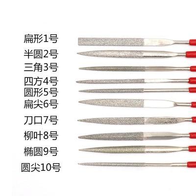 極光商城-金剛石銼刀扁形方三角半圓銼電鍍什錦銼刀模型平板銼-細節圖2