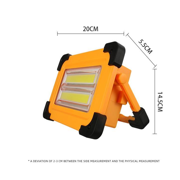 極光商城-新款手提太陽能投光燈多功能警示戶外野營工程應急cob工作燈大功率LED泛光帳蓬-細節圖8
