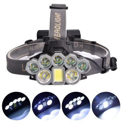 極光商城-LED強光頭燈戶外頭戴式USB充電手電筒工作燈磁鐵360度強光COB露營照明