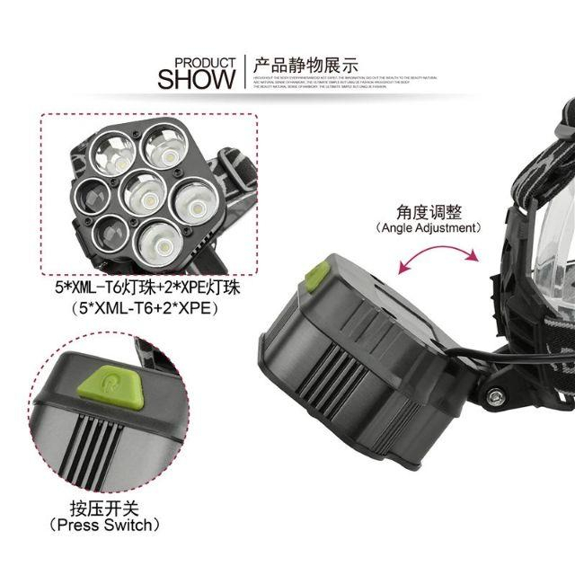 極光商城-LED強光頭燈戶外頭戴式USB充電手電筒工作燈磁鐵360度強光COB露營照明-細節圖9