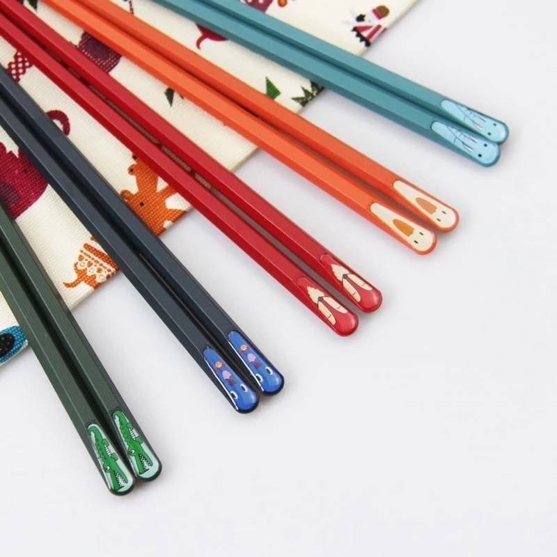 【台灣出貨】分餐專用筷 家庭分餐專用筷 合金筷 五雙筷子 餐具 筷子 專用筷 公筷 筷子抗菌 防滑設計 耐高溫 不發霉-細節圖2