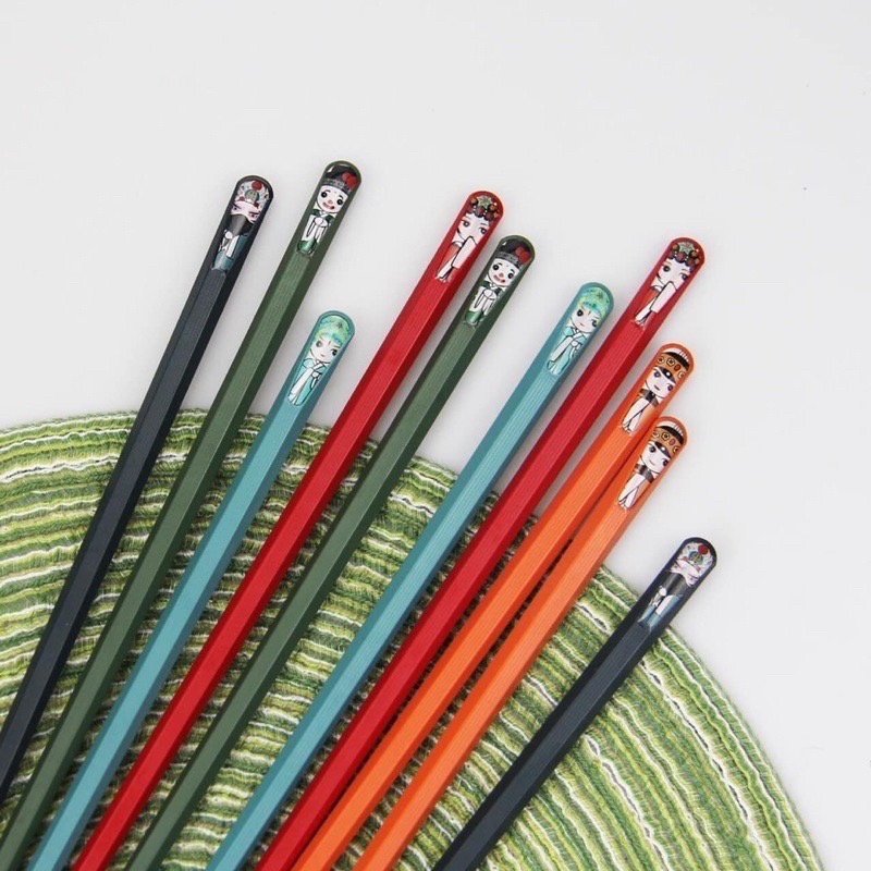 【台灣出貨】分餐專用筷 家庭分餐專用筷 合金筷 五雙筷子 餐具 筷子 專用筷 公筷 筷子抗菌 防滑設計 耐高溫 不發霉-細節圖4