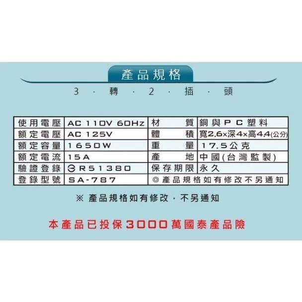 【台灣出貨】轉向三面插 3孔轉2孔 D型三面插 電源轉接插頭 轉接插座 轉換插接器 插頭 插座 延長線用 轉接頭-細節圖5