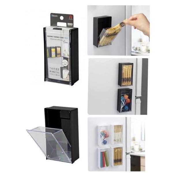 【台灣出貨】磁吸收納盒 日式 磁吸斜取式收納盒 無印風 整理盒 方形盒 文具收納 磁鐵盒 磁鐵 小物收納 收納-細節圖3