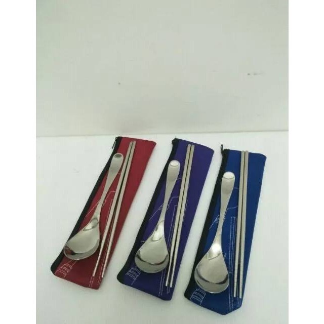 【台灣出貨】不鏽鋼環保餐具組 不鏽鋼餐具組 餐具組 環保餐具 環保餐具組 筷子 湯匙 叉子 餐具 三件套 304不鏽鋼-細節圖5