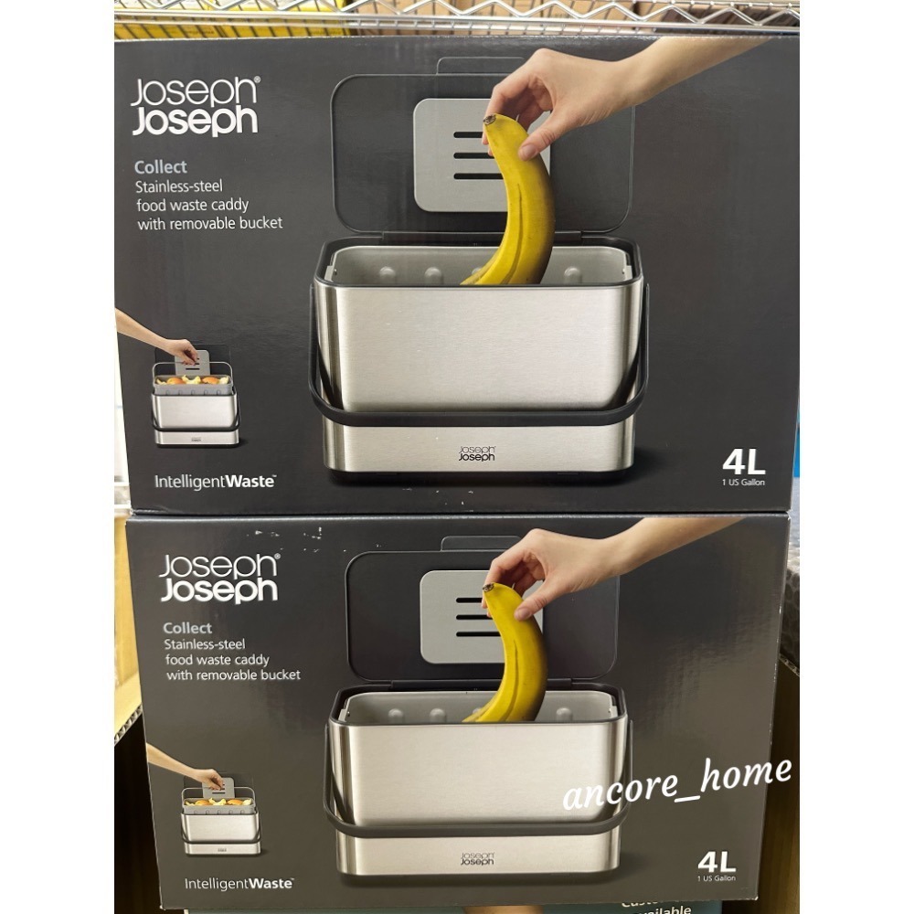 英國Joseph Joseph 桌上型 除臭廚餘桶 4L 防異味輕巧型廚餘桶 全新台灣公司貨-細節圖2