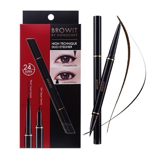 【泰國代購】(泰國知名彩妝品牌) BROWIT｜貝奧莉｜超激細抗暈雙頭眼線筆｜現貨｜特惠-細節圖2