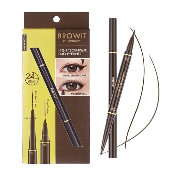 【泰國代購】(泰國知名彩妝品牌) BROWIT｜貝奧莉｜超激細抗暈雙頭眼線筆｜現貨｜特惠-細節圖4