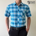 【PANGOLIN】彈性格紋短袖襯衫 吸濕排汗 防曬UPF50+ 透氣 彈性-規格圖1