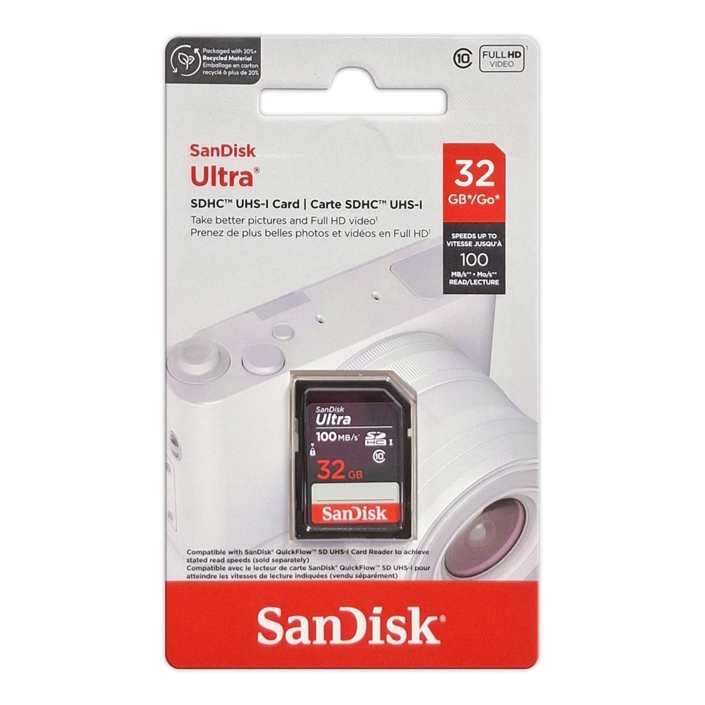 SanDisk Ultra 32G 64G SDHC SDXC C10 UHS-I 相機記憶卡 讀取100MB-細節圖5