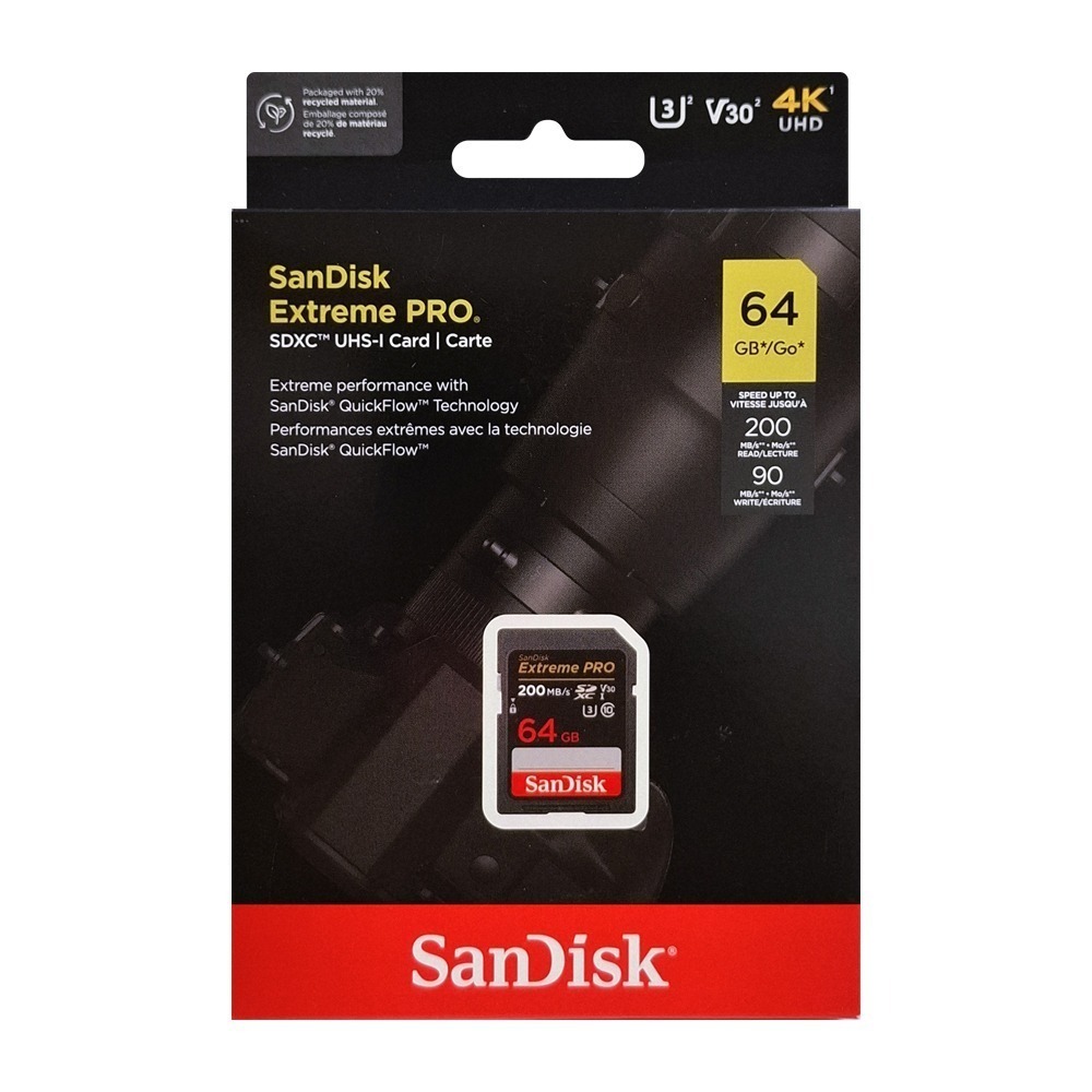 SanDisk Extreme PRO 32G 64G 專業攝影 相機記憶卡 V30 UHS-I U3 SD卡-細節圖4